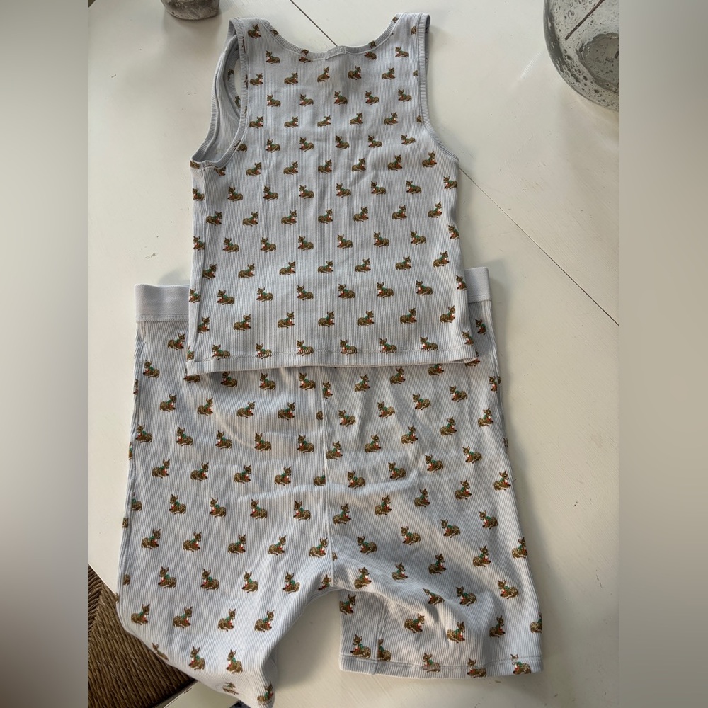 Skims Baby Deer Pajamas Boyfriend shorts and Tank New Without Tags size L - Picture 3 of 9